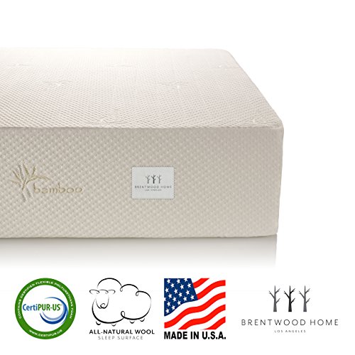Brentwood-Home-13-Inch-Gel-HD-Memory-Foam-Mattress-Made-in-USA-CertiPUR-US-25-Year-Warranty-Natural-Wool-Sleep-Surface-and-Bamboo-Cover-0