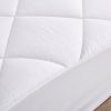 Puredown-Down-Alternative-Mattress-PadTopper-Fitted-Quilted-Queen60X80-100Cotton-Top-and-Bottom-0-2