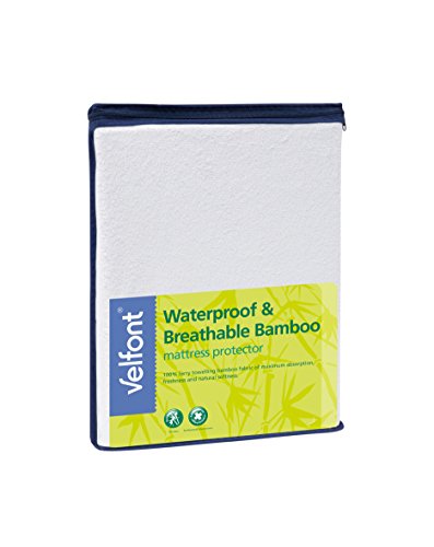 Velfont-Premium-Bamboo-Waterproof-and-Breathable-Hypoallergenic-Mattress-Protector-100-Fresh-Bamboo-Terrycloth-Surface-Single-Twin-Size-0