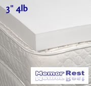 3-4lb-MemorRest-Visco-Elastic-Memory-Foam-Mattress-Pad-Overly-0