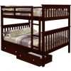 Bunk-Bed-Full-over-Full-Mission-Style-in-Cappuccino-with-Drawers-and-FREE-Waterproof-Full-Mattress-Protector-by-Bella-Sleep-Bundle-0-0