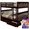 Bunk-Bed-Full-over-Full-Mission-Style-in-Cappuccino-with-Drawers-and-FREE-Waterproof-Full-Mattress-Protector-by-Bella-Sleep-Bundle-0
