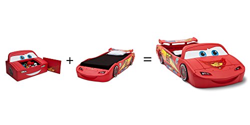 Delta Children Cars Lightning Mcqueen, Cars Convertible Toddler To Twin Bed