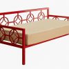 Medallion-Salsa-Red-Sofa-Depth-Daybed-and-Memory-Foam-Mattress-Red-0-5