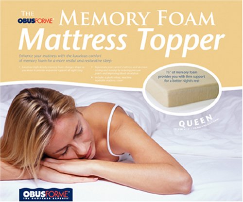 obusforme flexible foam mattress topper with cover