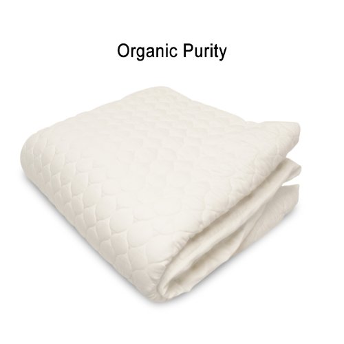 Organic Cotton Quilted Mattress Topper with Surrounding Elastic Straps