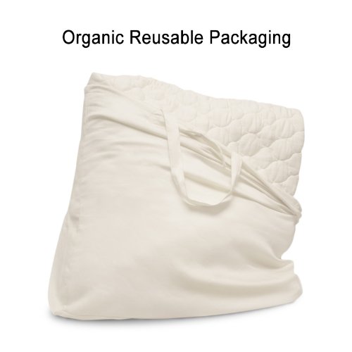 Organic Cotton Quilted Mattress Topper with Surrounding Elastic Straps