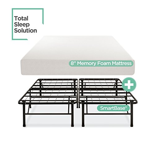 Pressure Relief Memory Foam Mattress, Night Therapy Platform Metal Bed Frame Twin Foundation