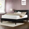 Sleep-Master-Memory-Foam-12-Inch-Mattress-and-Deluxe-Faux-Leather-Platform-Bed-Set-0