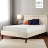 Sleep-Master-iCoil-10-Inch-Pillow-Top-Spring-Mattress-and-Upholstered-Detailed-Bed-Set-0