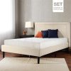Sleep-Master-iCoil-8-Inch-Classic-Spring-Mattress-and-Upholstered-Detailed-Platform-Bed-Set-0