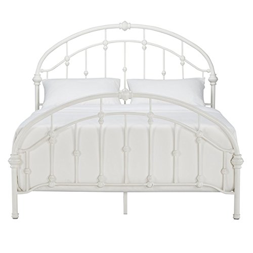 White Antique Vintage Metal Bed Frame in Full or Queen Size Rustic