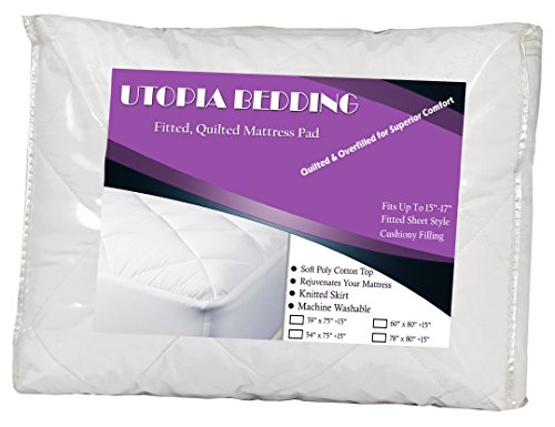 utopia bedding quilted fitted mattress