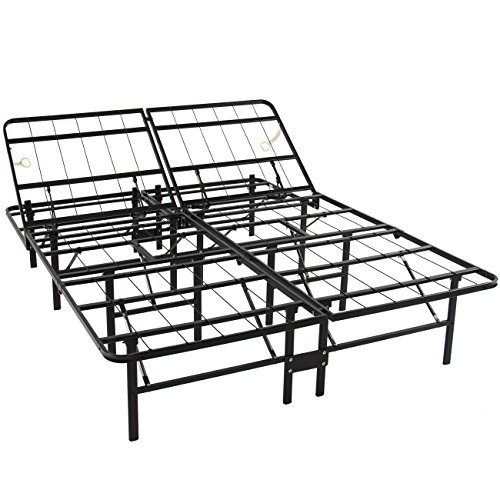 Best Choice S Adjustable, Foldable Metal Platform Bed Frame And Mattress Foundation Queen