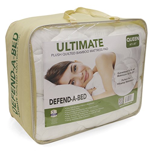 Classic-Brands-Defend-A-Bed-Ultimate-Extra-Plush-Double-Thick-Bamboo-Rayon-Fitted-Mattress-Topper-0