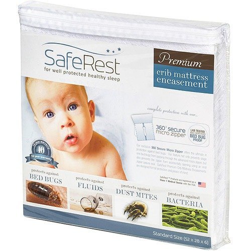 SafeRest Premium Hypoallergenic Waterproof Certified Bed Bug Proof Crib ...