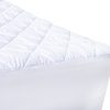 White-Cotton-Poly-Hypoallergenic-Comfortable-Soft-Queen-Size-Quilted-Fitted-Mattress-Pad-Cover-60-x-80-Up-To-20-Deep-0-0