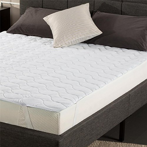 Zinus-Machine-Washable-Memory-Foam-Quilted-with-Plush-Soft-Microfiber-Classic-Mattress-Pad-0