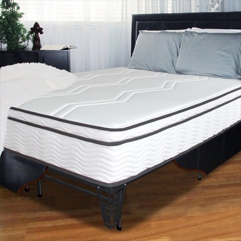 11-Memory-Foam-Coil-Mattress-and-Steel-Foundation-Set-Size-Full-0