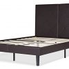 Olee-sleep-ALL-NEW-Faux-Leather-Wood-Slat-Bed-Frame-Brown-with-headboard-Bedroom-Matress-Foundation-14PB04-Reinforced-thick-slat-and-easy-assembly-0-1