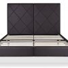 Olee-sleep-ALL-NEW-Faux-Leather-Wood-Slat-Bed-Frame-Brown-with-headboard-Bedroom-Matress-Foundation-14PB04-Reinforced-thick-slat-and-easy-assembly-0-2